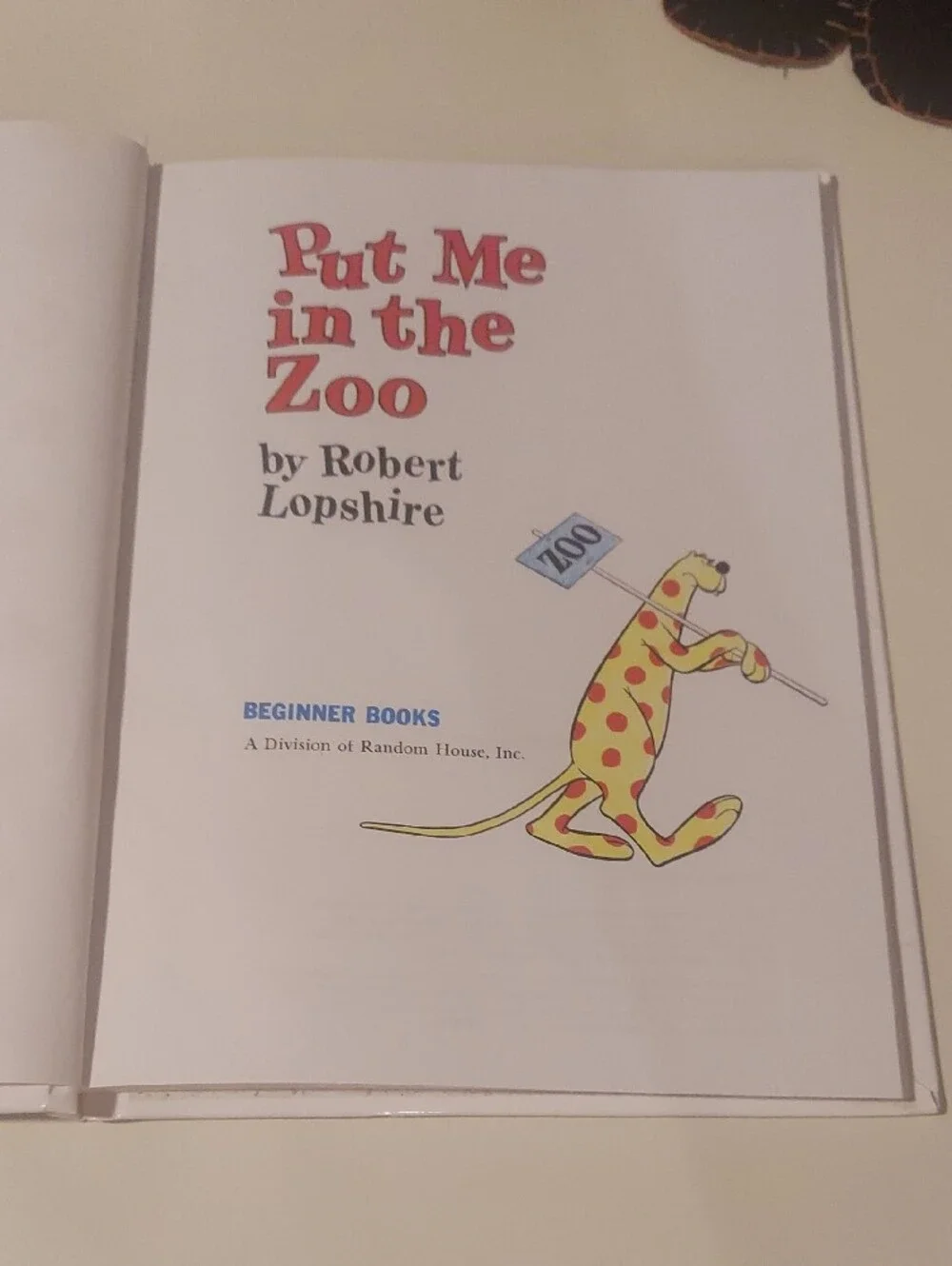 Put Me in the Zoo by Robert Lopshire Hardcover Edition